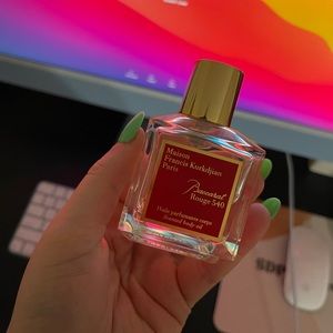 Baccarat Rouge body oil. Barely used